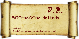 Pórszász Melinda névjegykártya